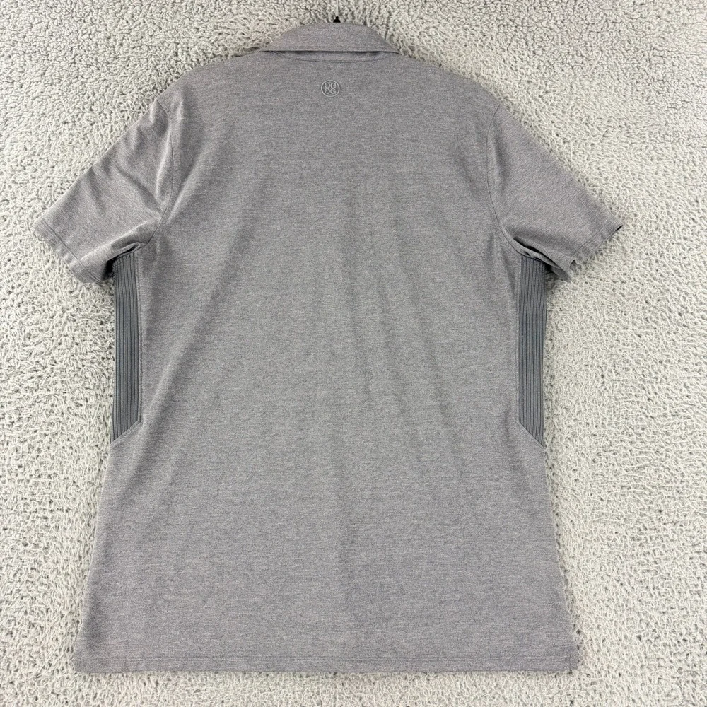 G/FORE Polo Shirt Mens Large Gray Performance Golf Short Sleeve Textured Stretch